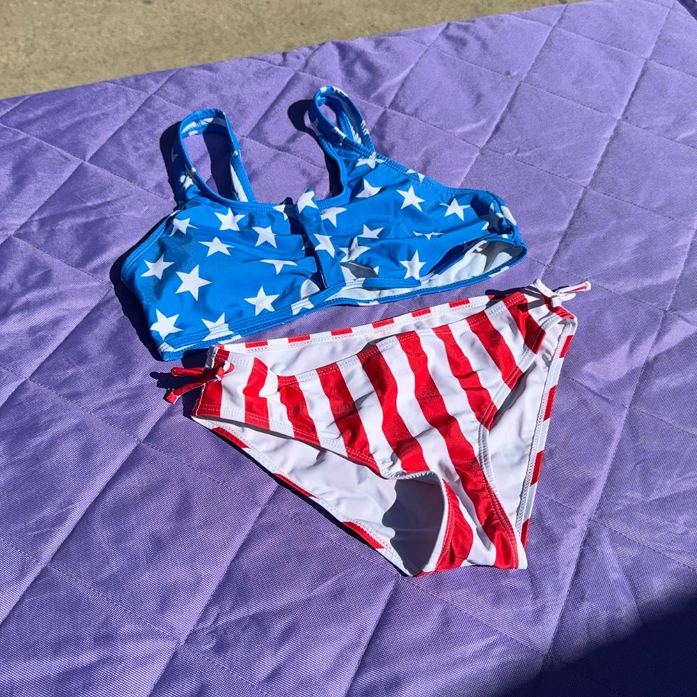 Bathing suit America flag 12/14